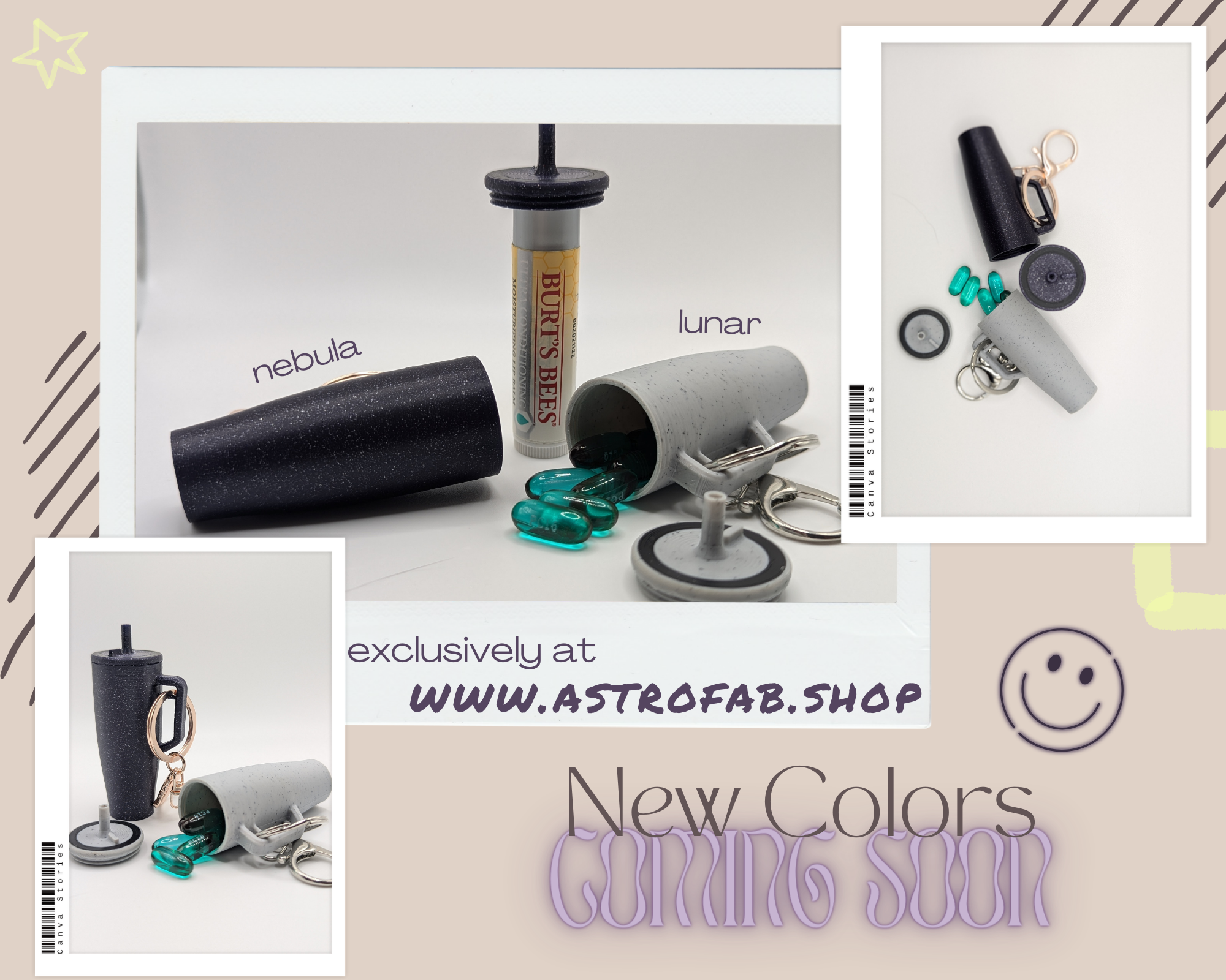 Miniature Era Tumbler Key Chain For Chapstick, Change, Pills, and More!