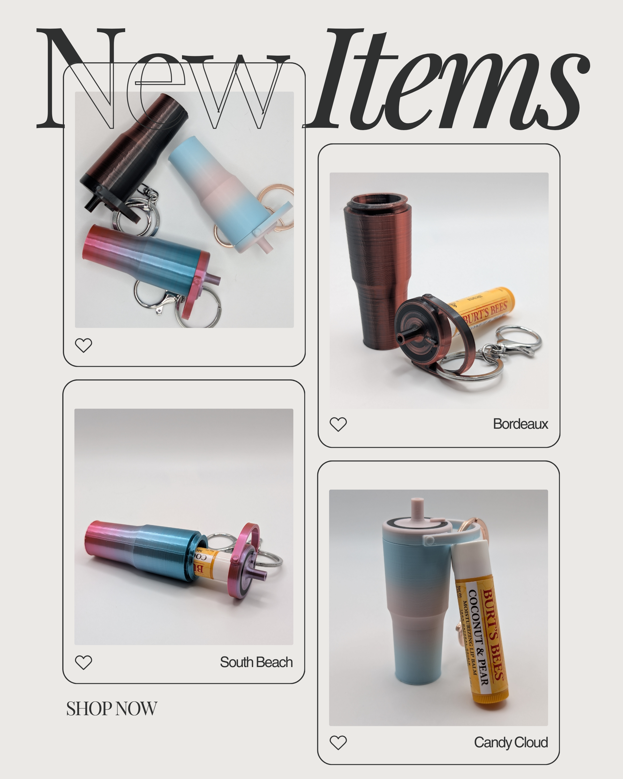 Miniature Resa Tumbler Key Chain For Chapstick, Pills, and More!