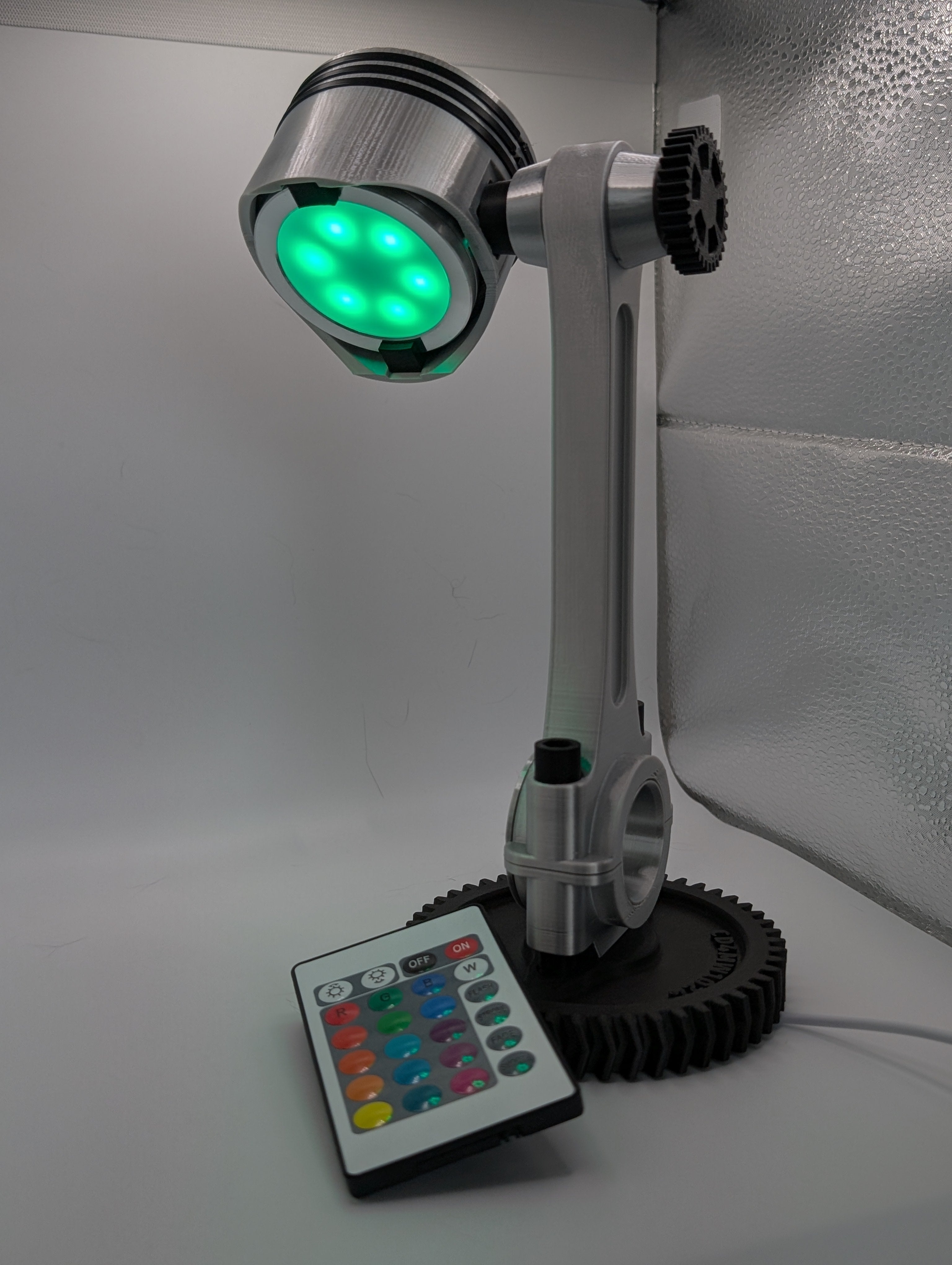 3D Printed Piston RGB Desk Lamp